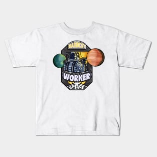 Hardest worker in the space Kids T-Shirt